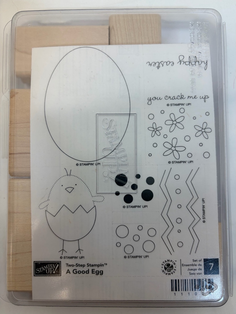 Stampin' Up! A Good Egg Rubber Stamp Set - Unmounted New
